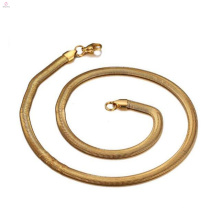 Cadena de la serpiente del collar del acero inoxidable del oro 316 de 24k